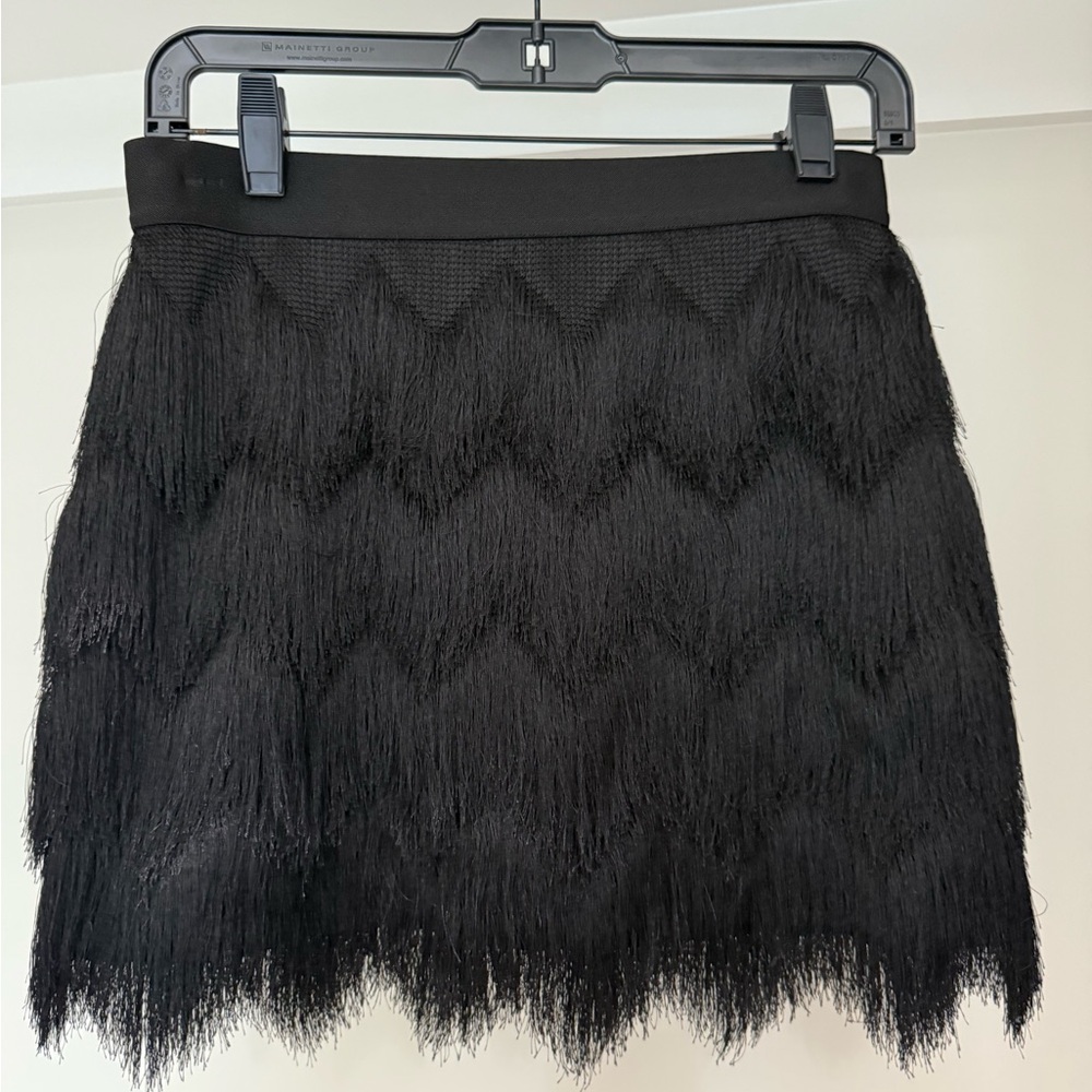 BCBG Black Fringe Skirt